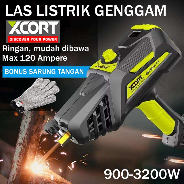 Mesin Las Listrik XCORT Alat las listrik Genggam Portable 3200 W Stang las listrik