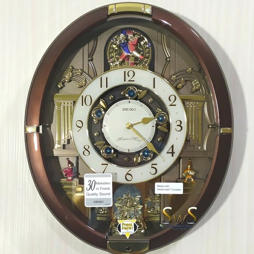 QXM384B melodies in motion Jam dinding melodies seiko