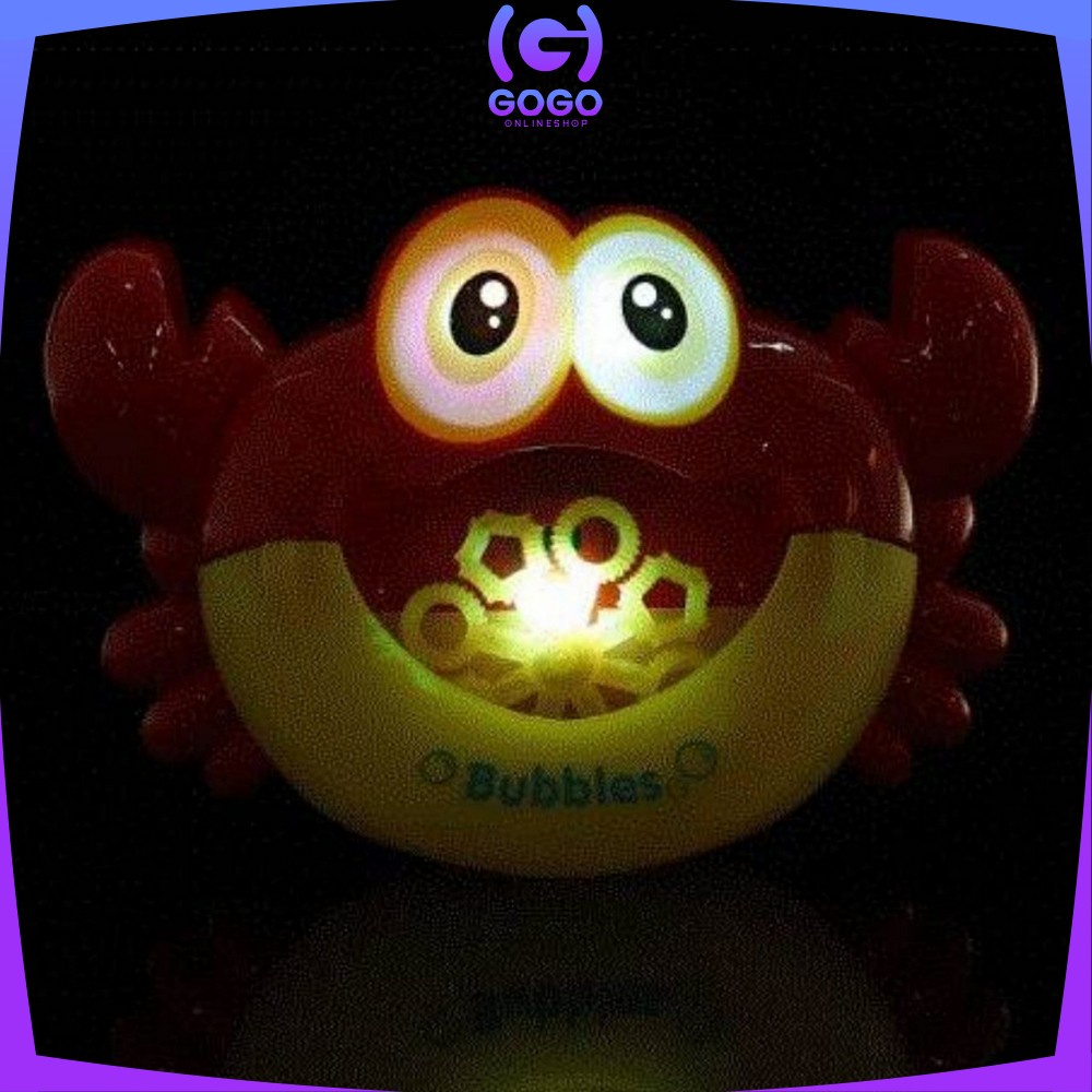 GOGO-M56 M57 Mainan Mandi Anak Bubble Crab Music Alat Pembuat Busa Mainan Gelembung Balon Sabun