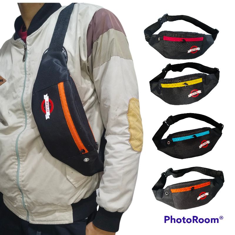 BISA (COD) TAS WAISTBAG KOREA PRIA WANITA TAS PINGGANG COWOK/CEWEK