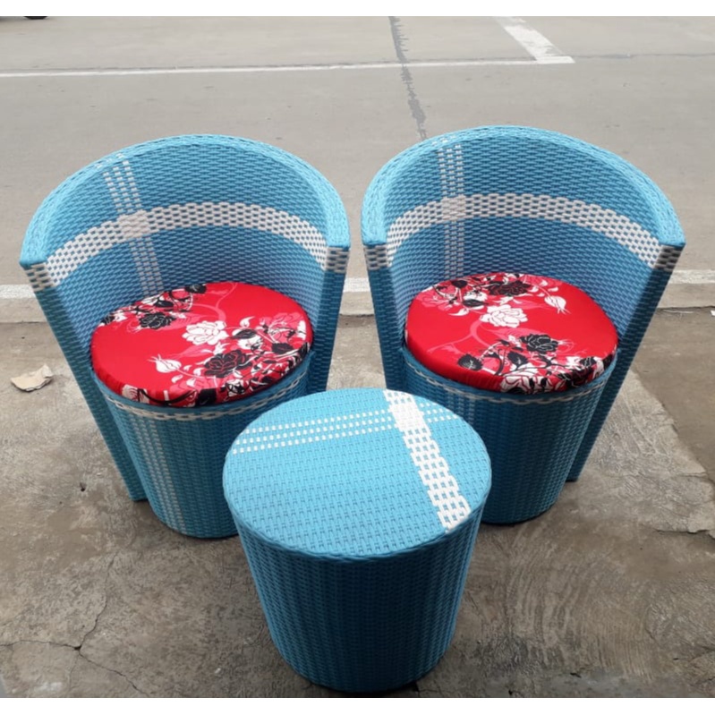 Kursi Teras Rotan Plus Busa