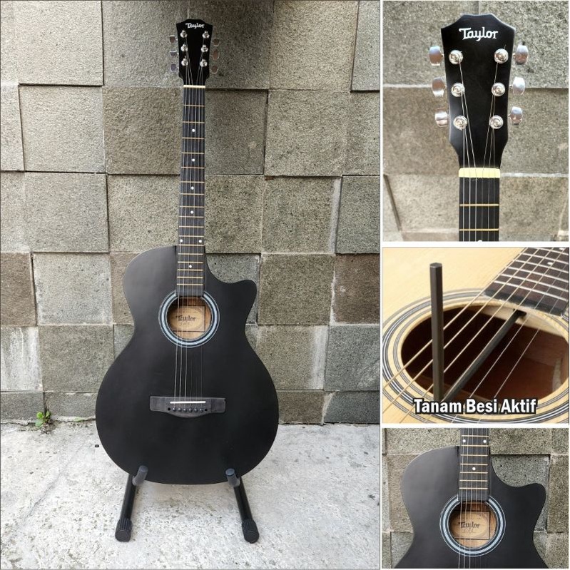 Gitar Akustik Elektrik tylor. tanam besi dual action. gratis packing kayu