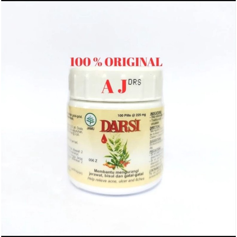 Darsi Pills Isi 100 - Obat Jerawat, Bisul dan Gatal Gatal