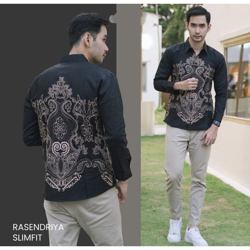 KEMEJA BATIK PRIA  RASENDRIYA SLIMFIT LAPIS FURING