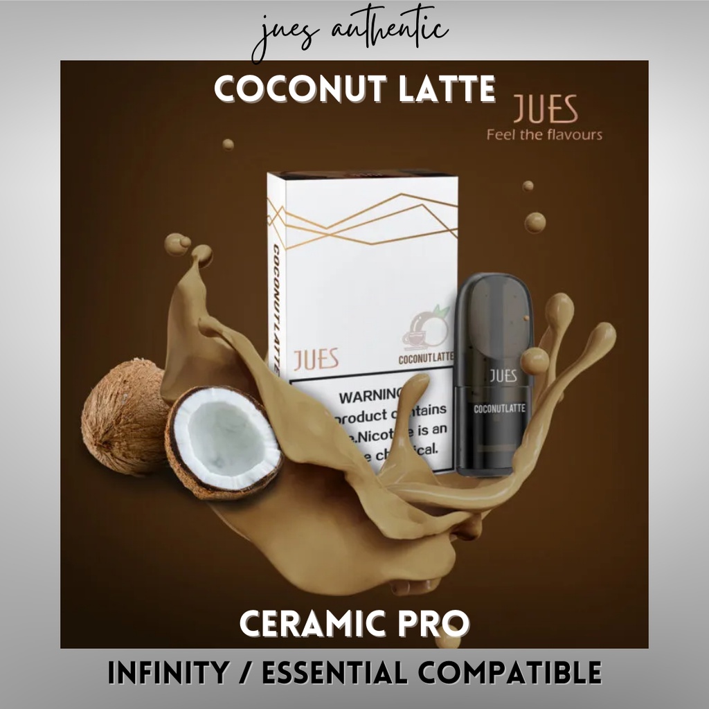JUES Pods Pro Ceramic - Coconut Latte - Compatible with RELX Infinity Essential