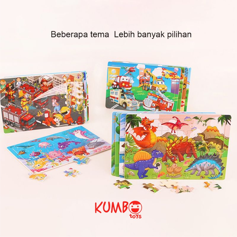 Mainan Edukasi Puzzle Jigsaw Besar Puzzle Kayu Anak