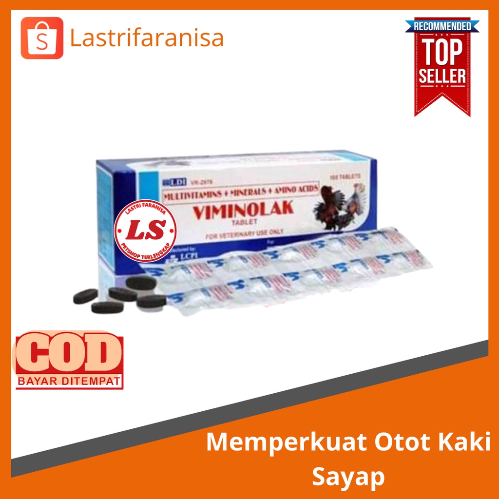Viminolak Tablet 1 Strip Obat Ayam Vitamin Viminolak Ayam Multivitamin Ayam Filipin Obat Ayam LDI