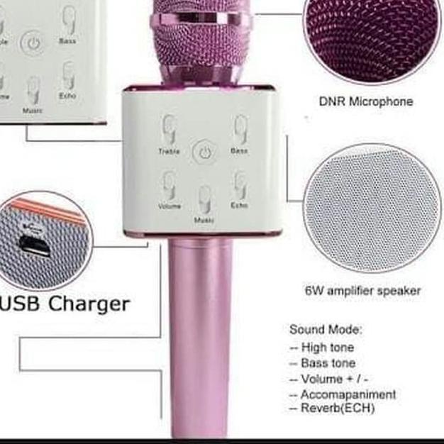 mic ktv Bluetooth tuxun Q7 wireless microphone ( mic Tanpa Kabel )