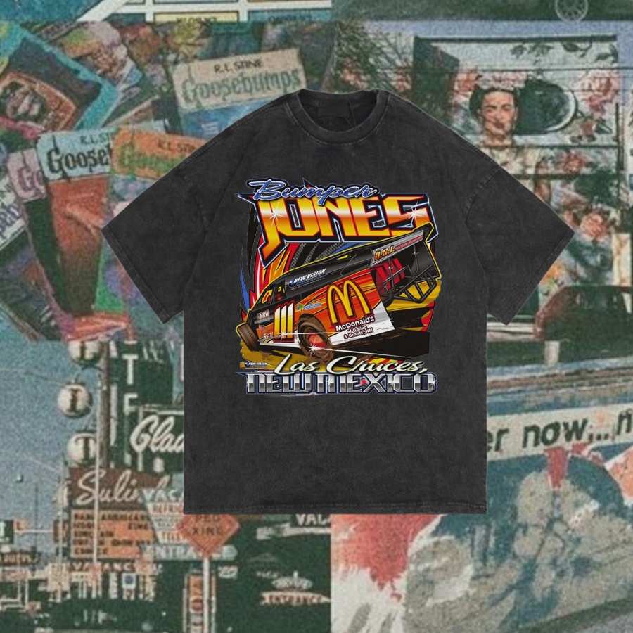 Ossu T-shirt Nascar - Bumper Jones | Kaos Vintage Nascar Dewasa | T shirt Kaos Nascar Vintage Oversi