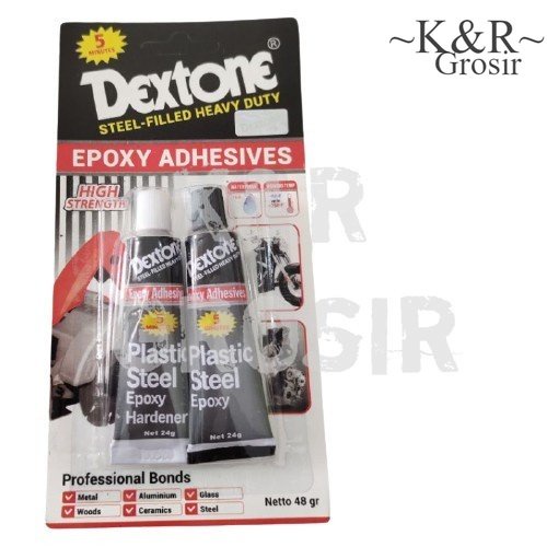 

Lem besi Dextone 48 Gram Lem Besi /plastic / silikon / PVC Dextone Epoxy 48 g