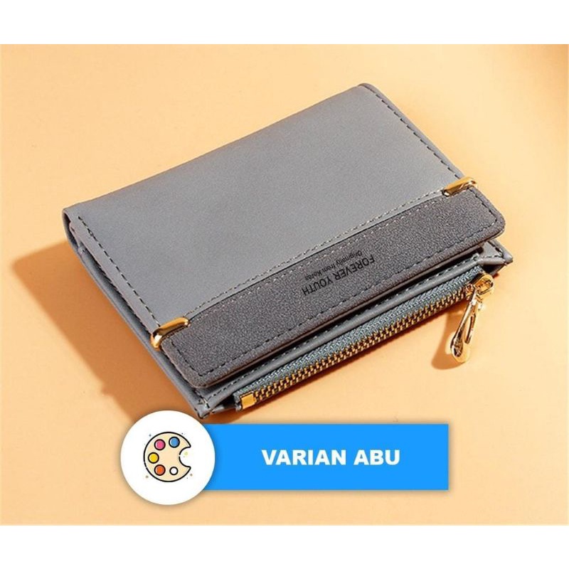 Medan Termurah KD55 Dompet lipat zipper wanita Dompet cantik import Zipper