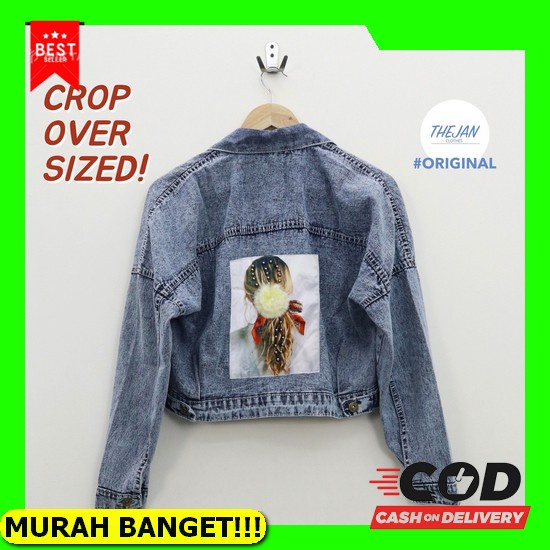 Jaket Hoodie Jeans // Jaket Jeans Wanita // Jaket Jeans // Jaket Kekinian //Jaket Kupluk (Original) 