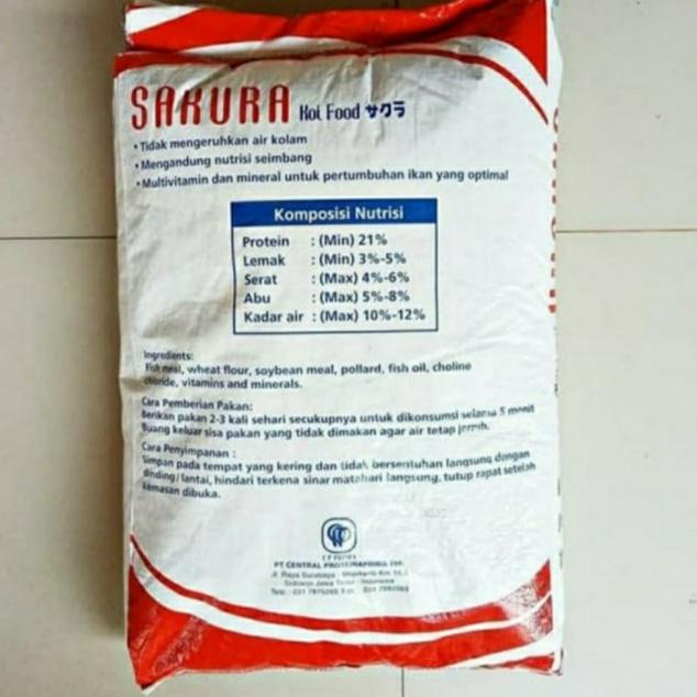 Pelet Ikan Koi Sakura 2mm 10kg Makanan Ikan Koi Apung (JNE Trucking)