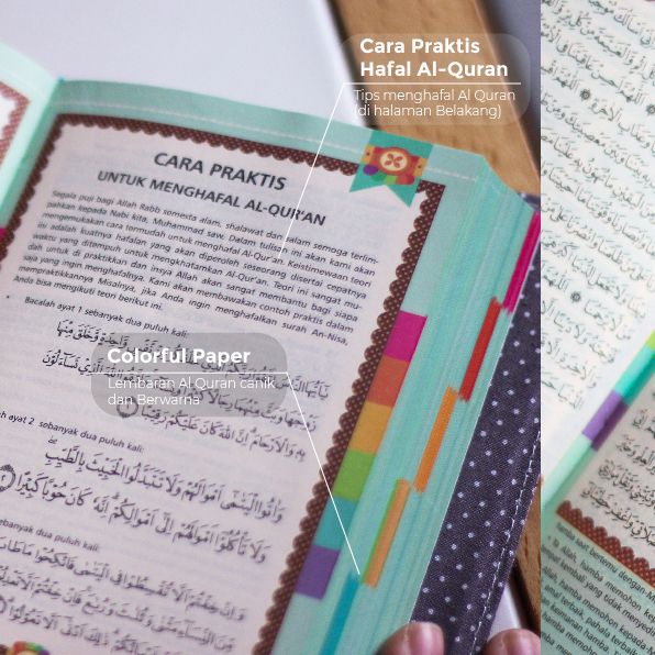 Al-Quran Madina Zhafira Two Tone (Cover Bolak Balik) | Tajwid &amp; Terjemah | Pelangi