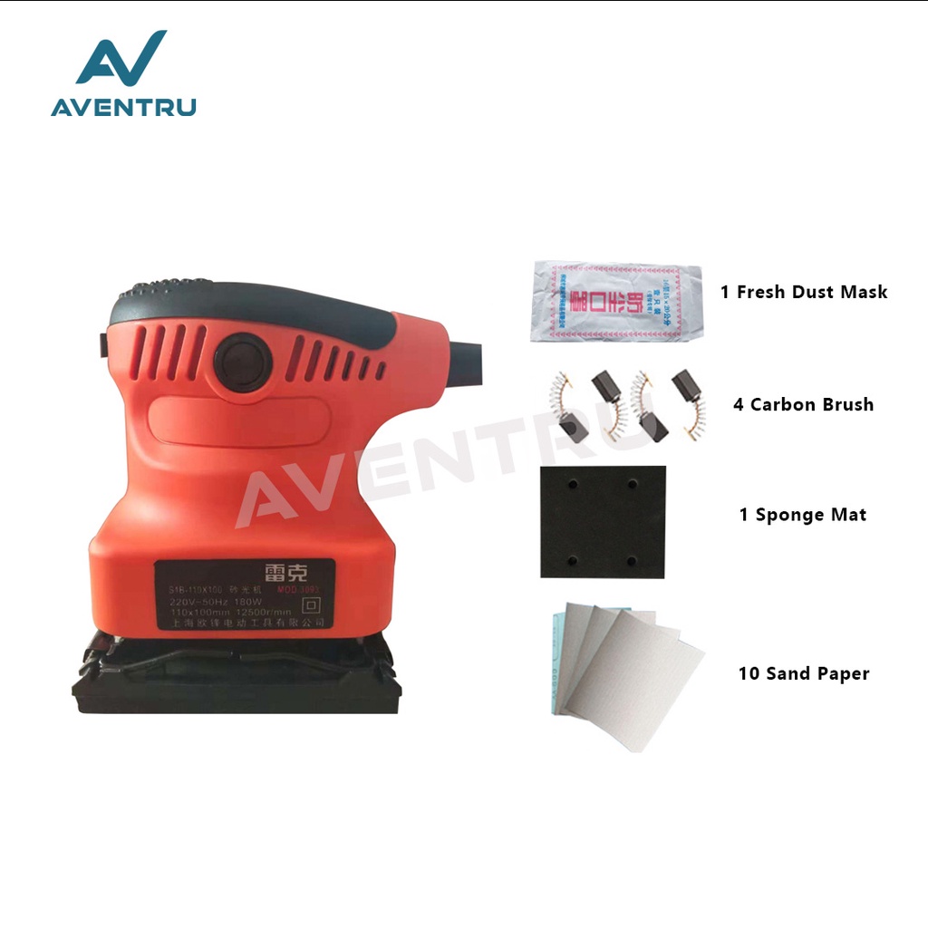 Mesin Amplas Kayu Palm Sander Square 180W