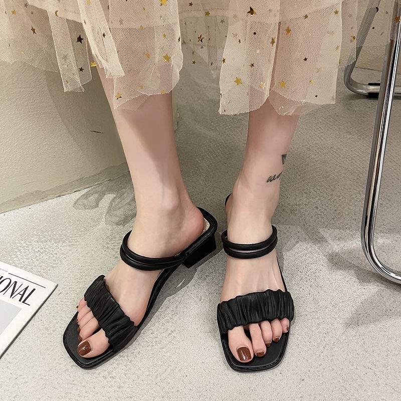 FY Sandal Heels Karet Wanita 3cm Anti Slip Sandal Wanita Wedges Jelly Kualitas Terbaik