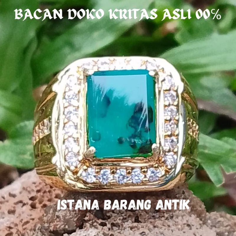 BATU BACAN DOKO MIJIKO KRISTAL KOTAK 100% ASLI NATURAL