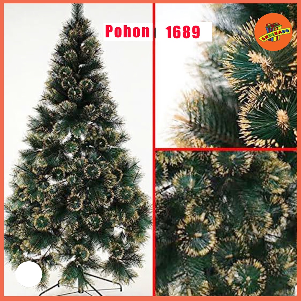 Pohon Natal Lebat Kuning 1689 - Hiasan Pohon Natal Makassar