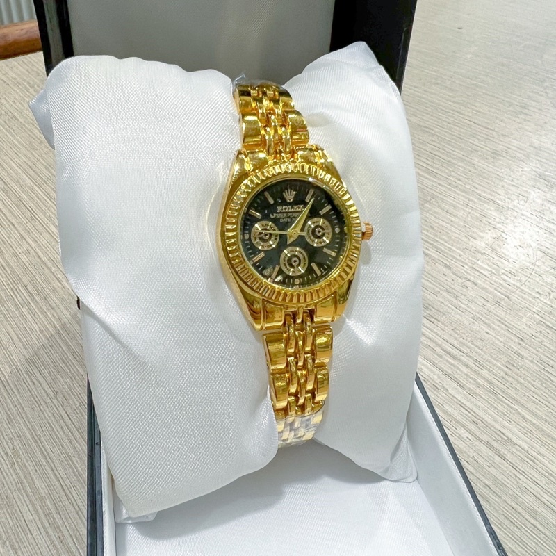 Jam Rolex Wanita Warna Emas Kualitas bagus