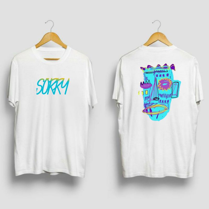[Oversize]  kaos pria Oversize / Oversize T-shirt  best seller KARUNG JANTAN "WHITE"