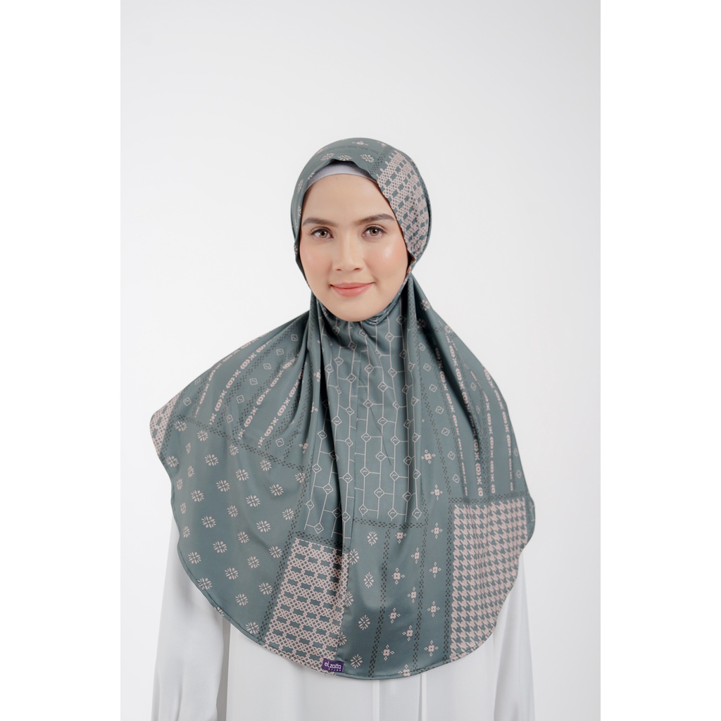 HIJAB INSTANT BERGO TANPA PET BERGO INSTAN MOTIF ELZATTA TERBARU SABELYA MONOPATCH