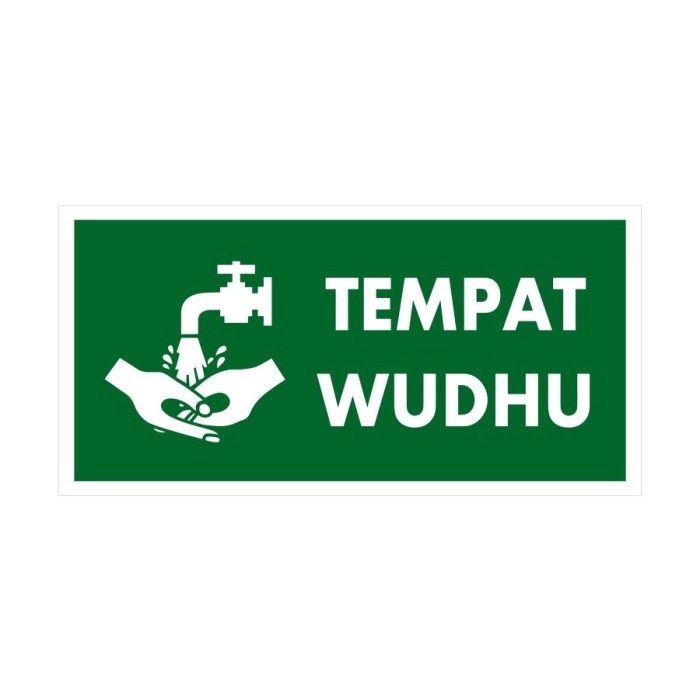 

PENUNJUK TEMPAT WUDHU uk. 30 x 15 cm SIGN RAMBU K3 - stiker