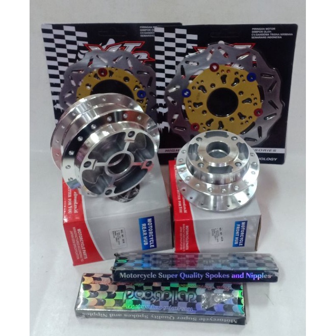 TROMOL CROME WILWOOD + JARI JARI 2 PISC + CAKRAM DEPAN DAN BELAKANG PNP JUPITER MX NEW 135 DOUBLE DI