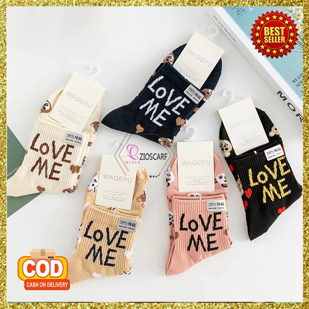 Kaos Kaki Perempuan Dewasa Motif Smile Desain Lucu 1 Set 5 Pasang Fashion Cewe Trendy KDAI