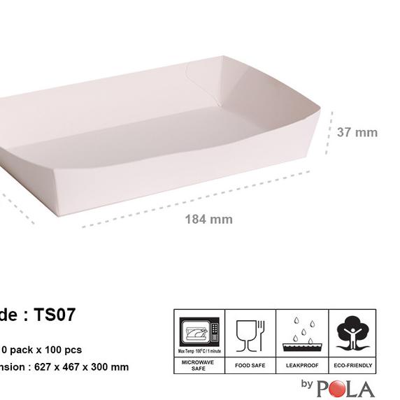 

paper tray murah/ piring kertas murah LARGE ( TS07 ) 100 pcs