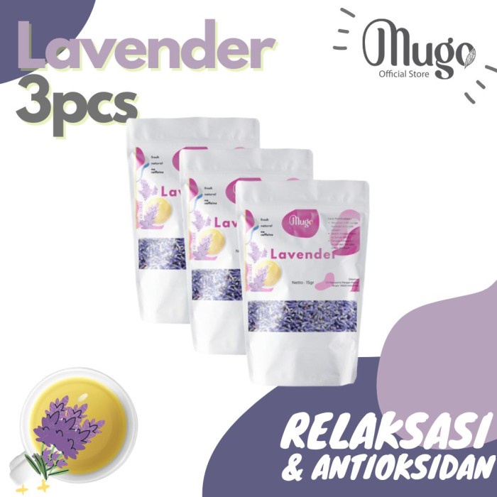 

TERMURAH Paket 3pcs Dried Lavender Tea Teh Bunga Lavender Wangi Premium 15gr /TEH DIET/TEH