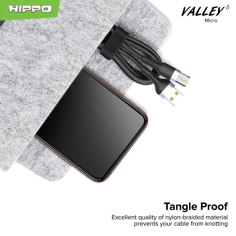 Hippo Valley 6 Kabel data Micro USB 100cm Quick Fast Charging