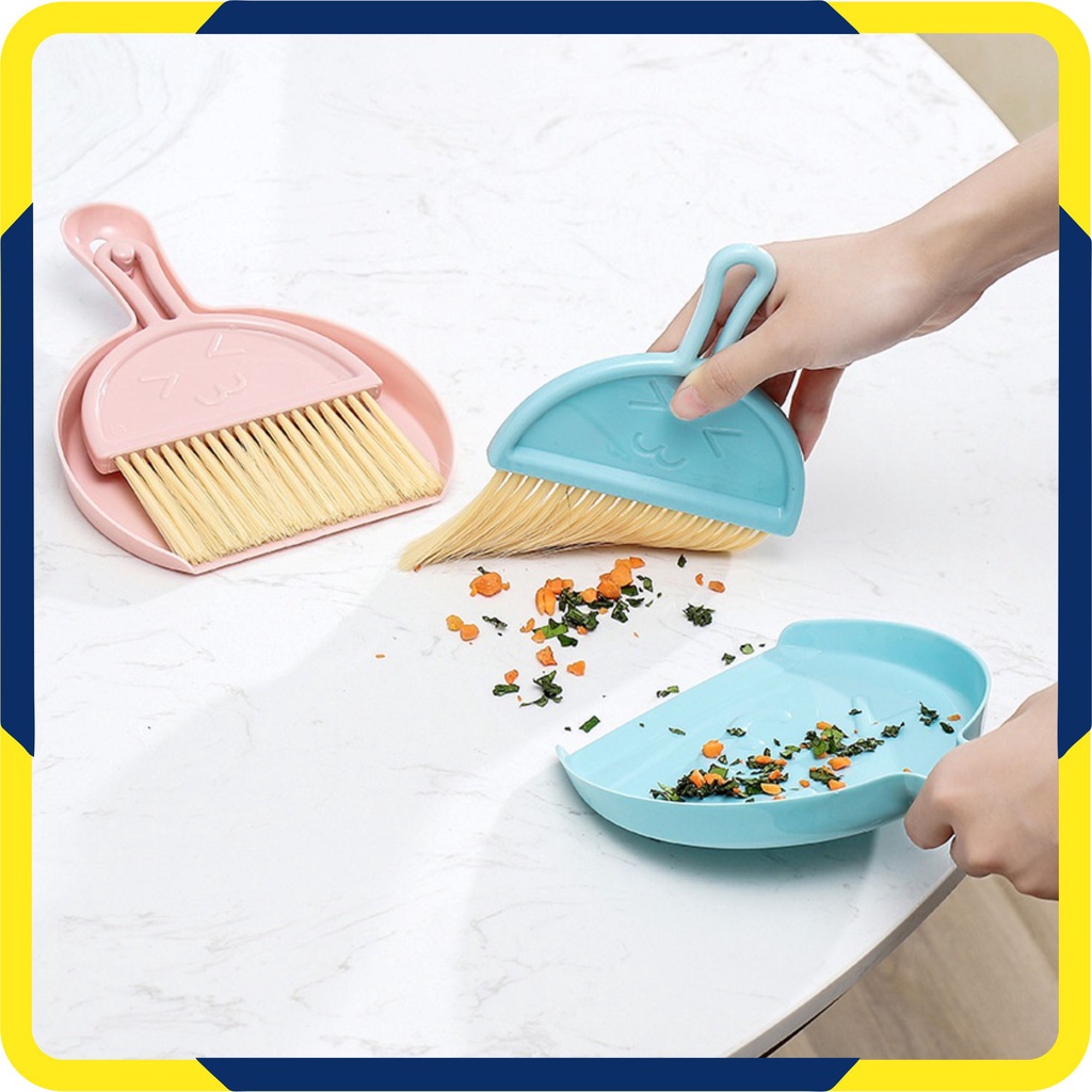 Murah Lebay S191 Sapu Pengki Mini Set Dustpan Bahan Tebal Bagus