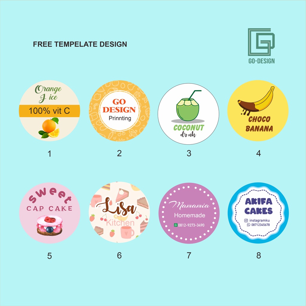 

CETAK STIKER CROMO / LABEL BULAT LABEL NAMA LABEL MAKANAN TOPLES KEMASAN BOTOL MINUMAN CUSTOM KROMO