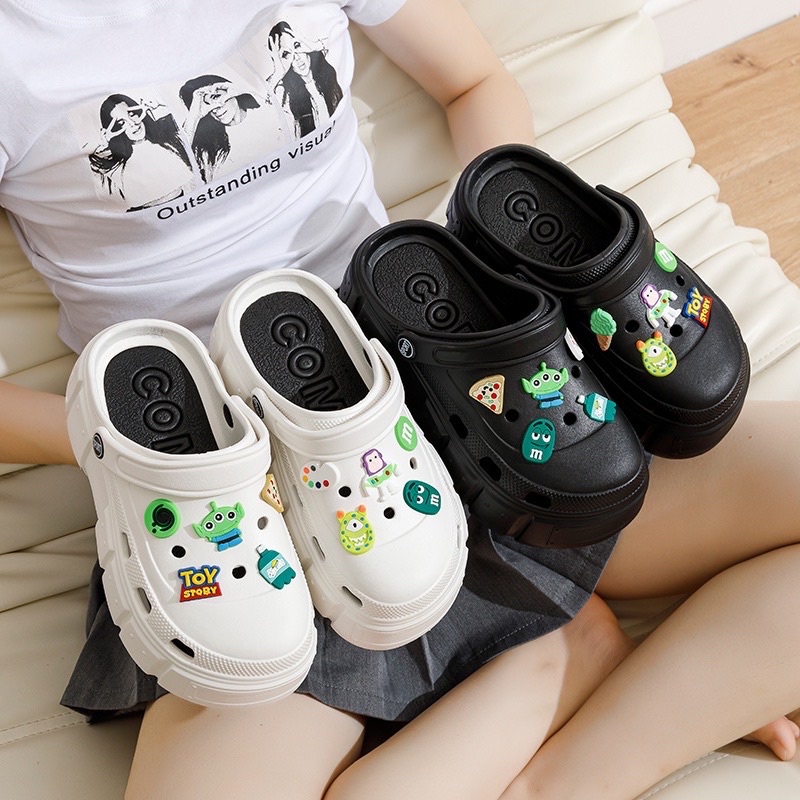 Sandal Wanita Crocs Import Korea Sandal BAIM Pin Toy Story