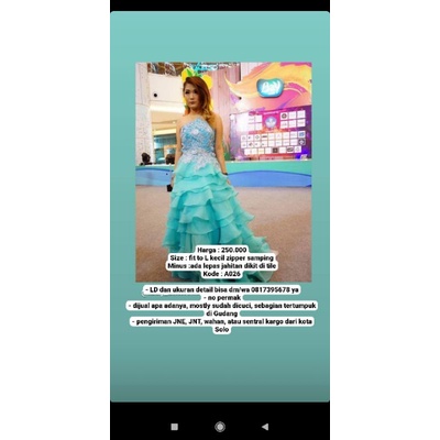 gaun pesta pl gaun preloved baju pesta second