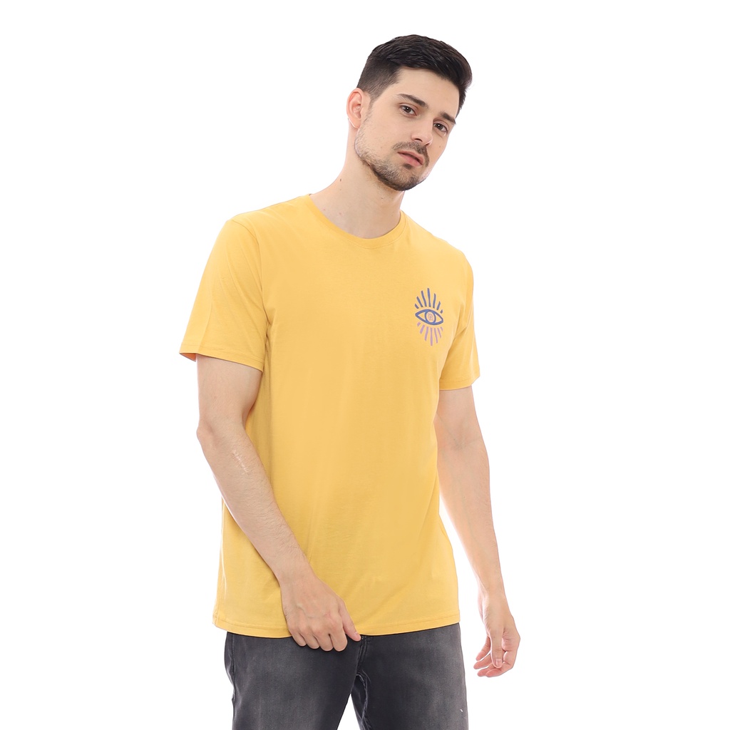 Planet Surf Clothing Kaos Lengan Pendek Pria Kuning Hulse Tee New 223J MTSS12333-YEL Planet Surf