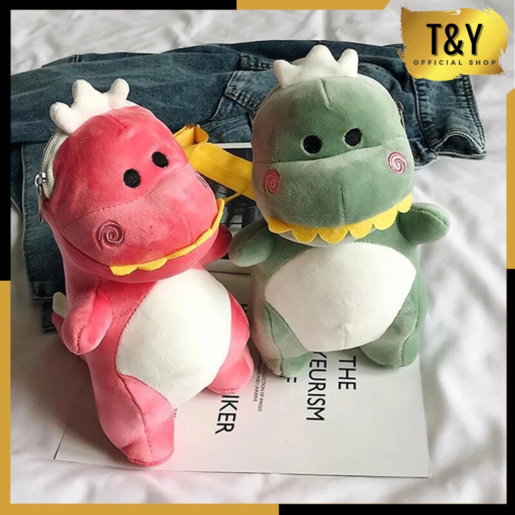 TY Tas Selempang Bahu Boneka Dino Lucu Tas Wanita Korea Tas Selempang Dinosaurus Cutu Kekinian Wanita