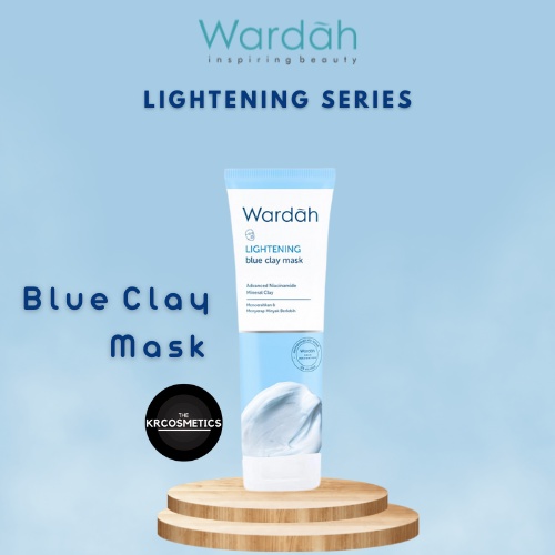 Wardah Lightening Blue Clay Mask Masker Wajah 50 gr