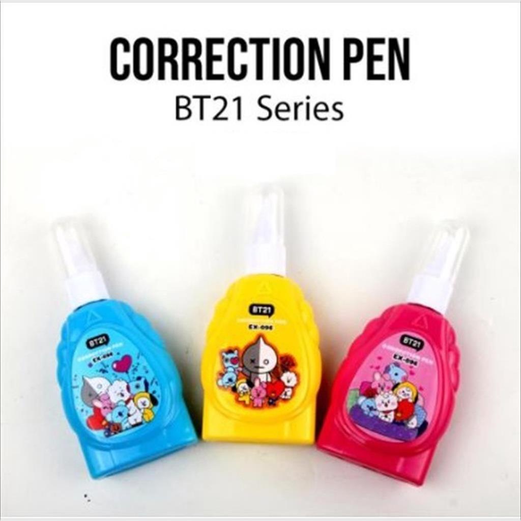 MJS 936 - Tipe-X Tip-Ex Stipo Cair Correction Tape Karakter BT21 Peralatan Tulis Sekolah ATK