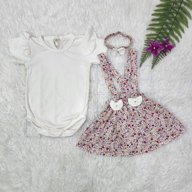 Baju bayi perempuan jumper+overall