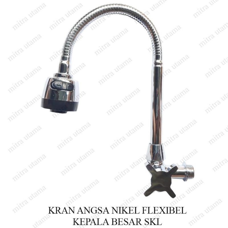 Kran Air Angsa Fleksibel Tembok/ Wastafel SKL