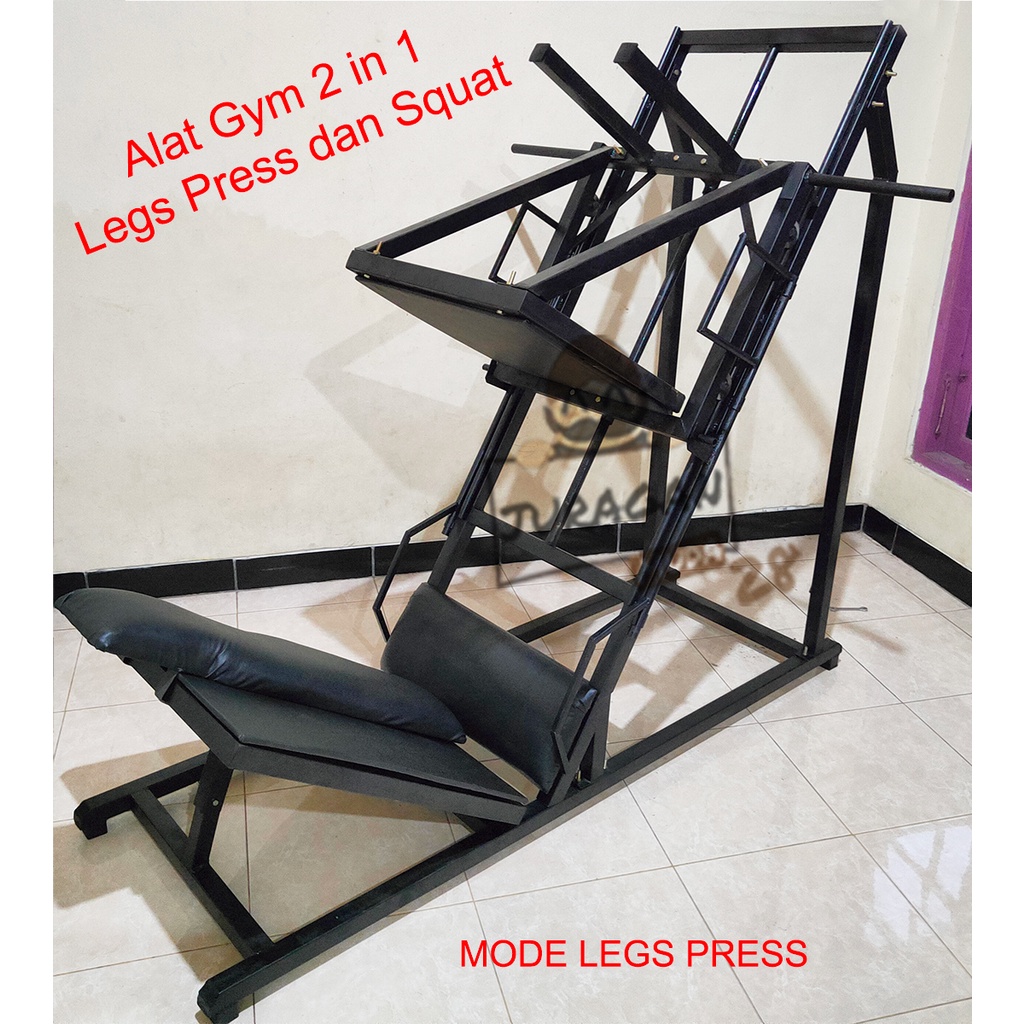 Alat Gym 2 in 1 Legs Press dan Squat Murah Ekonomis