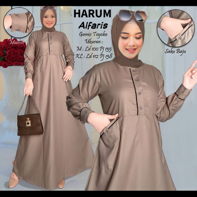 gamis katun toyobo kancing koko