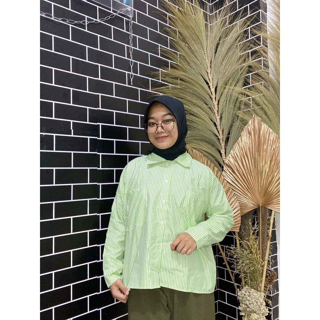 Picato Oversize Salur | Atasan Wanita Terbaru