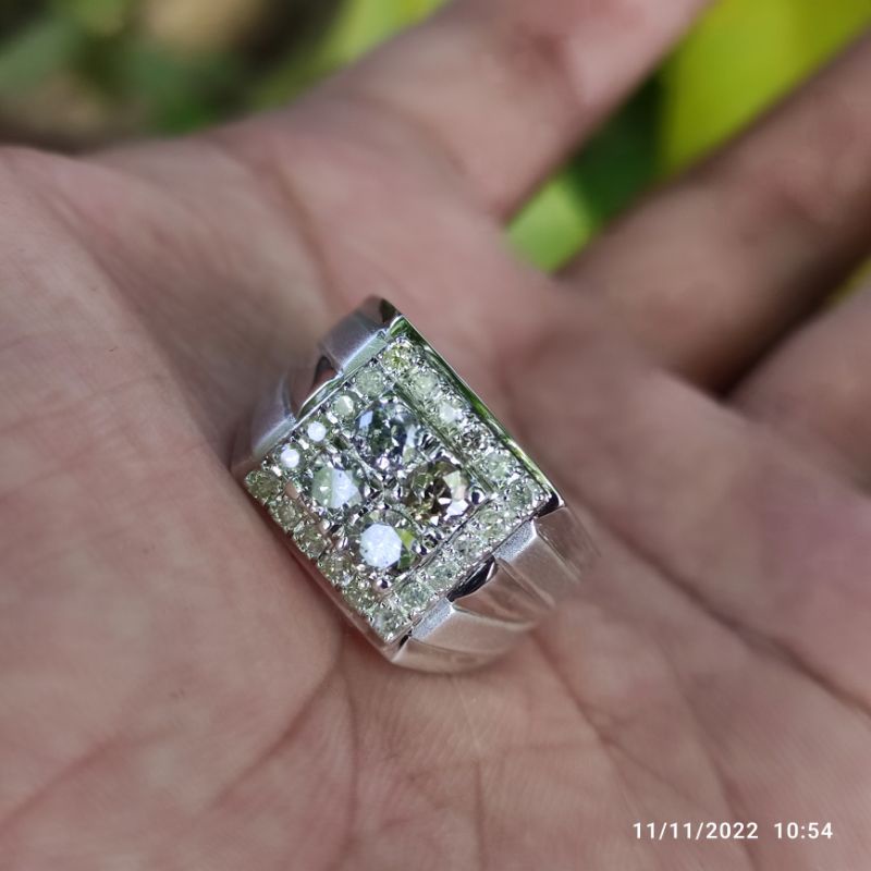 cincin pria berlian asli eropa + memo