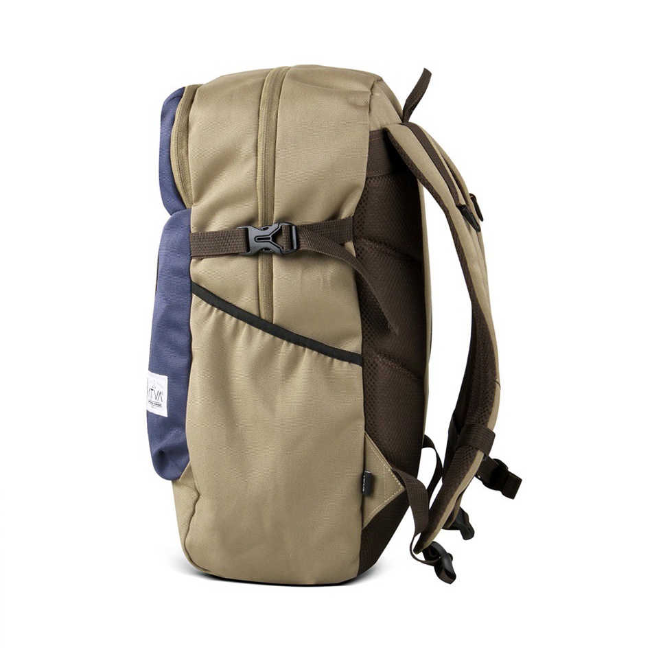 ELBE NAVY KHAKI ORIGINAL x ATVA Tas Ransel Casual Biru Dongker Pria Wanita Daily Backpack Kuliah Kampus Kerja Kantor Sekolah SMA SMK Remaja Dewasa Tas Punggung Laptop Ukuran Besar 14 Inch Bagpack Distro Premium Outdoor Travel Traveling Bag Keren Terbaru