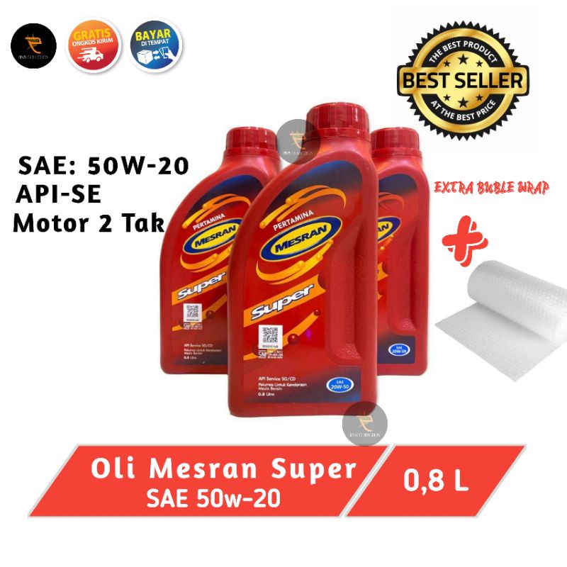 Oli Sepeda Motor Merek Mesran Super SAE 20 50w