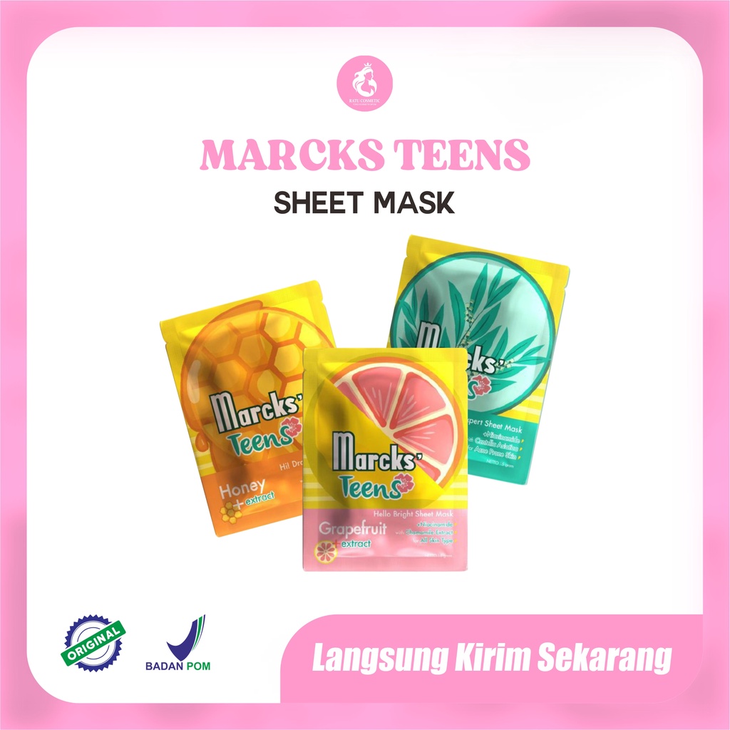 Marcks Teens Sheet Mask-23gr- Acne-Bright-Drate Mask