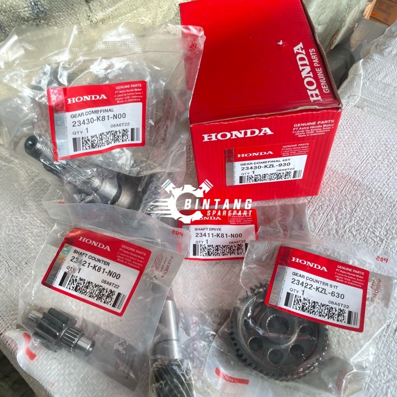 gear gardan cvt gigi rasio beat fi Scoopy fi Vario110 spacy beat esp pop Honda KZL original as pully