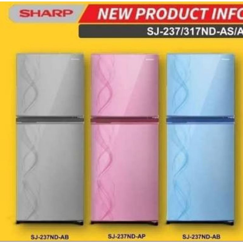 SHARP Kulkas 2 Pintu SJ237ND / SJ 237 ND
